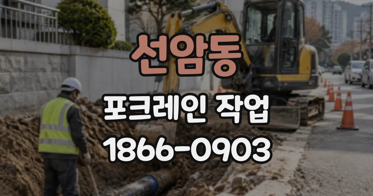 선암동 포크레인작업