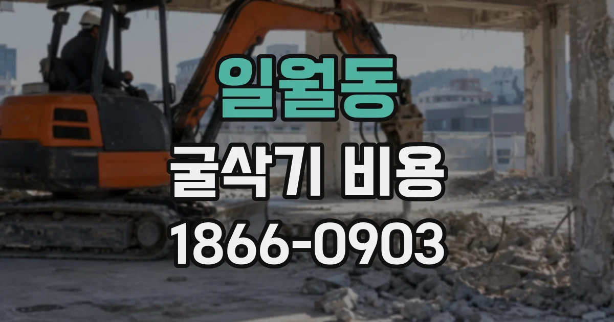 일월동 굴삭기비용