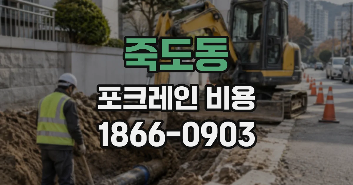 죽도동 포크레인비용