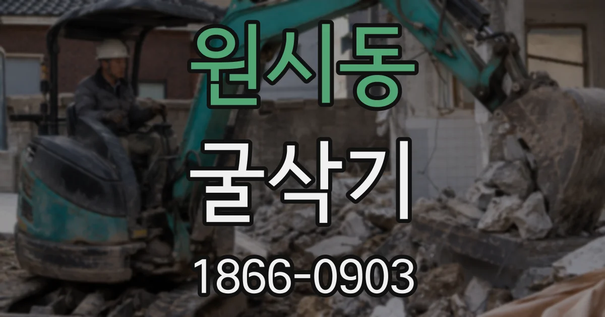 원시동 굴삭기