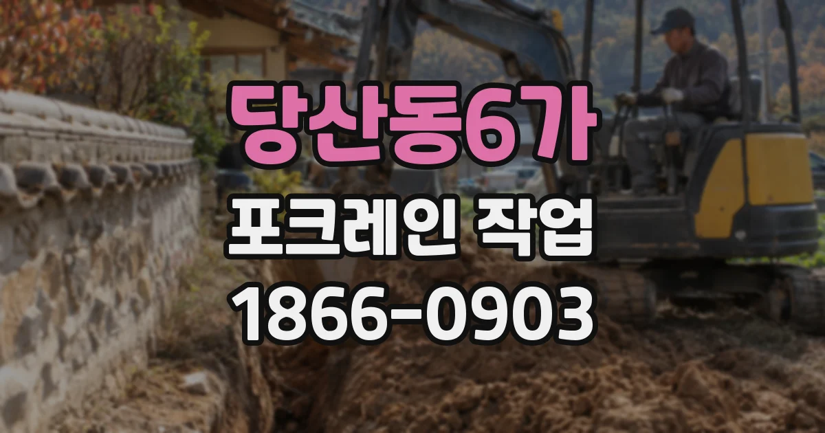 당산동6가 포크레인 작업