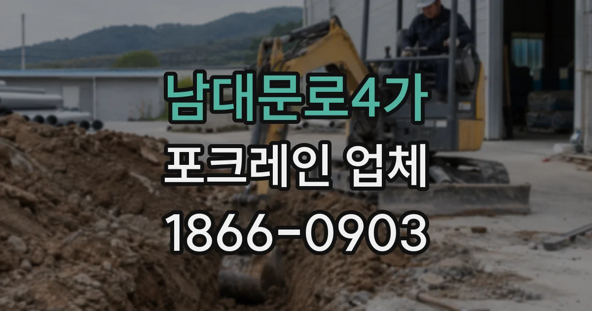 남대문로4가 포크레인 업체