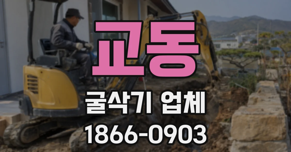 교동 굴삭기 업체