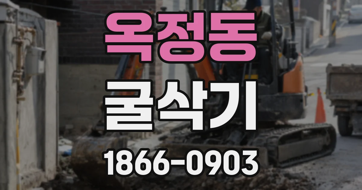 옥정동 굴삭기