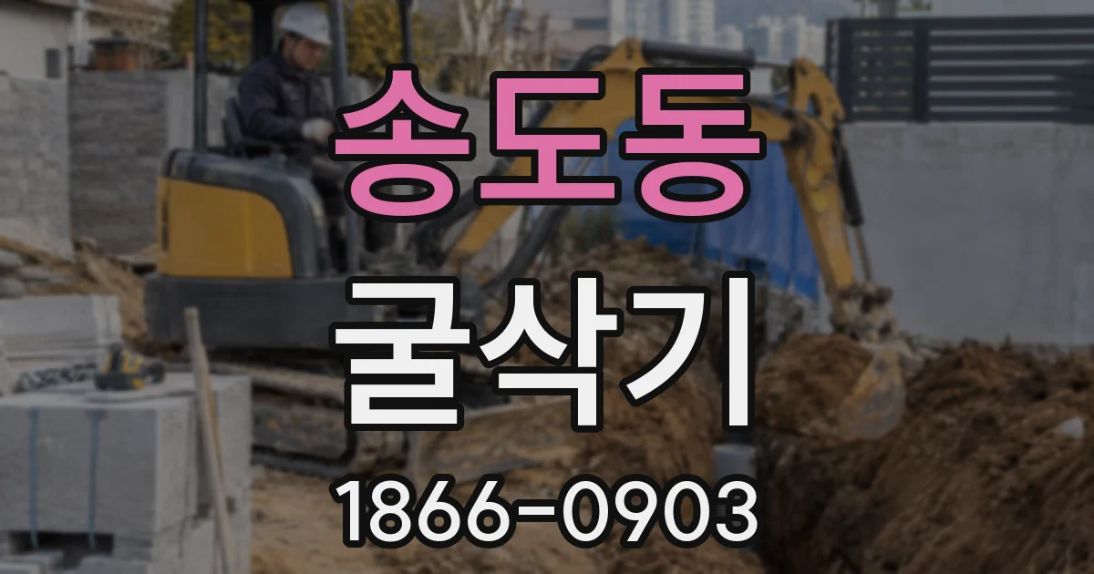 송도동 굴삭기