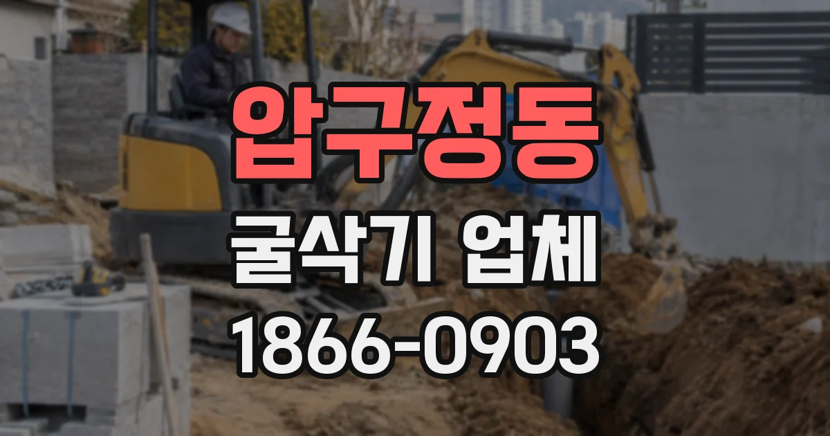 압구정동 굴삭기 업체