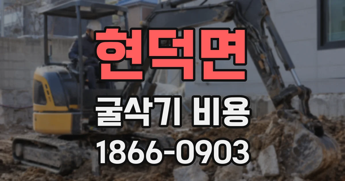 현덕면 굴삭기 비용