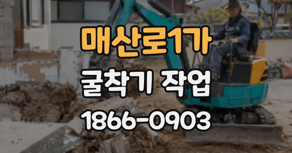 매산로1가 굴착기 작업