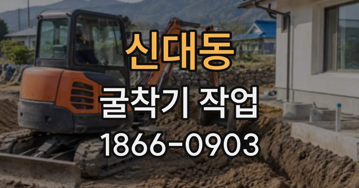 신대동 굴착기작업
