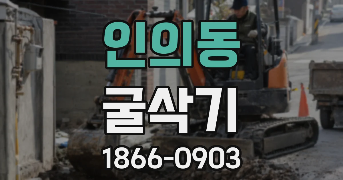 인의동 굴삭기