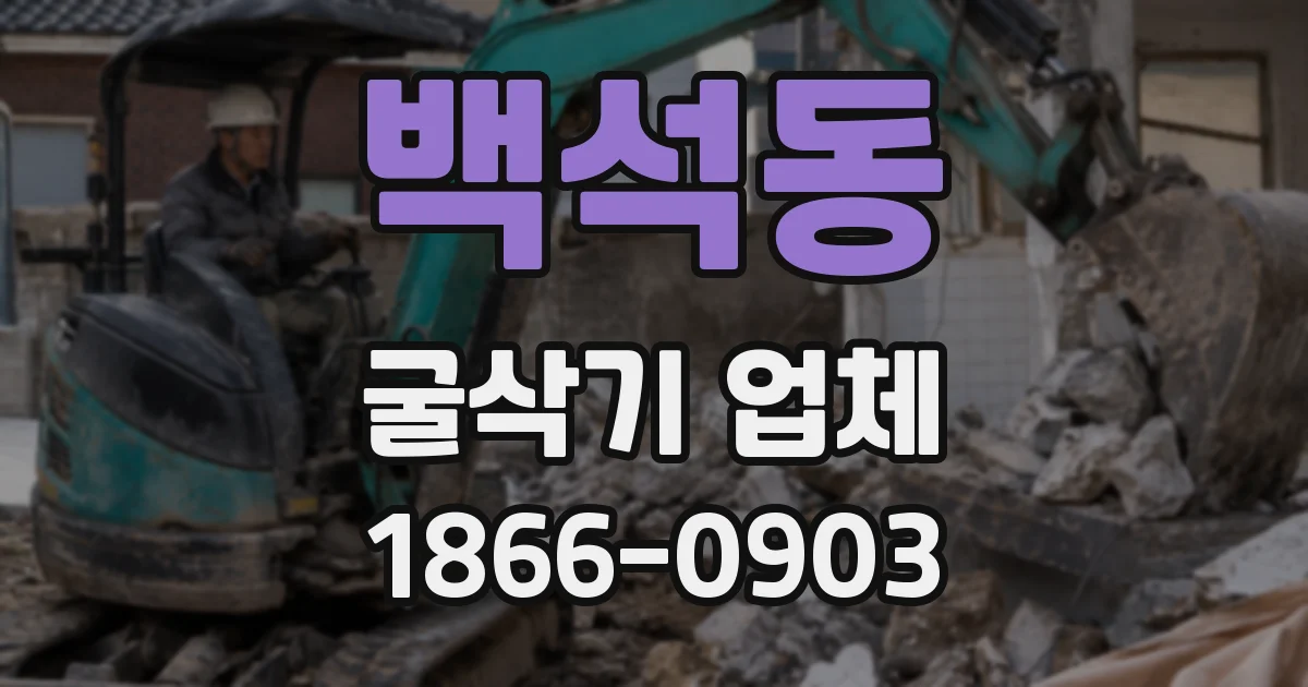 백석동 굴삭기 업체