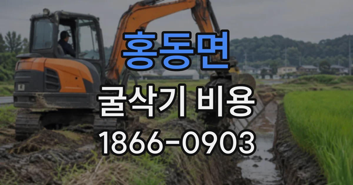 홍동면 굴삭기비용