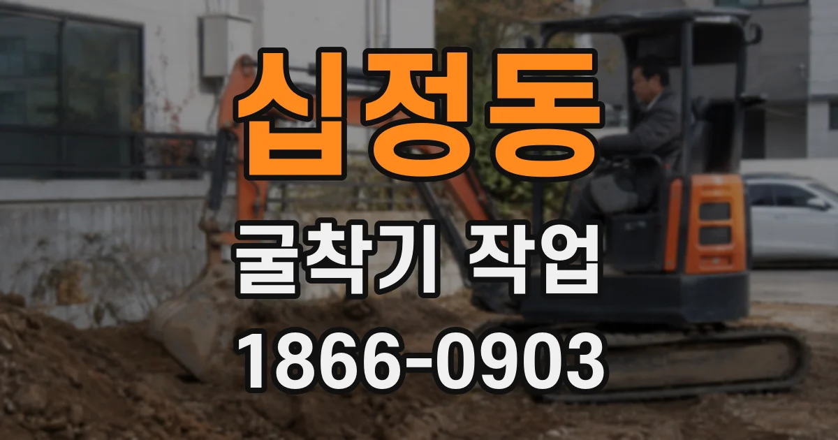 십정동 굴착기 작업