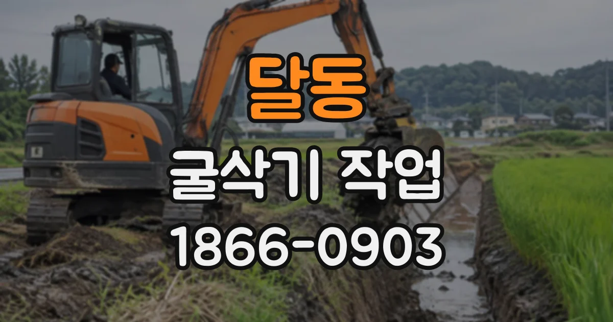 달동 굴삭기작업