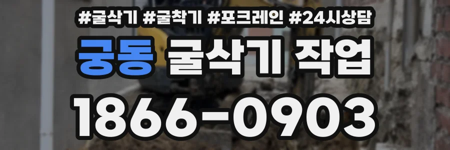 궁동 굴삭기 작업