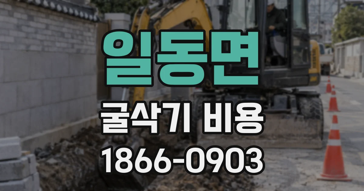 일동면 굴삭기 비용