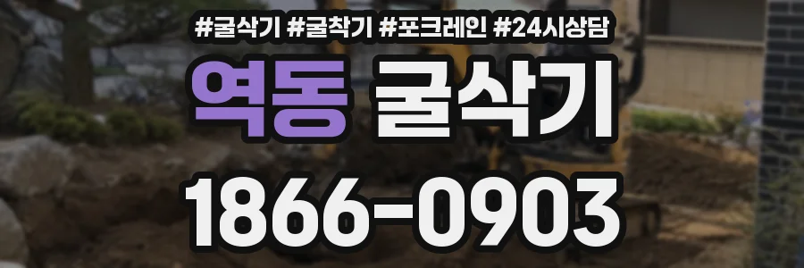 역동 굴삭기