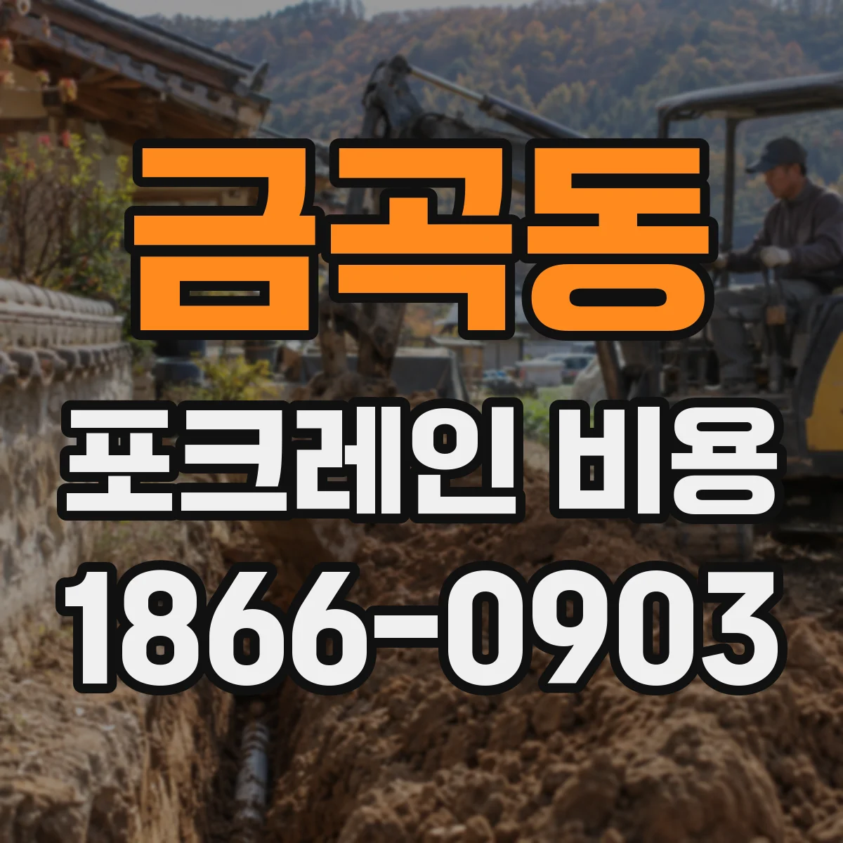 금곡동 포크레인 비용