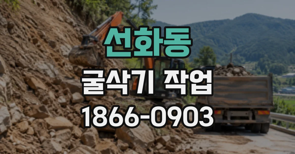 선화동 굴삭기작업
