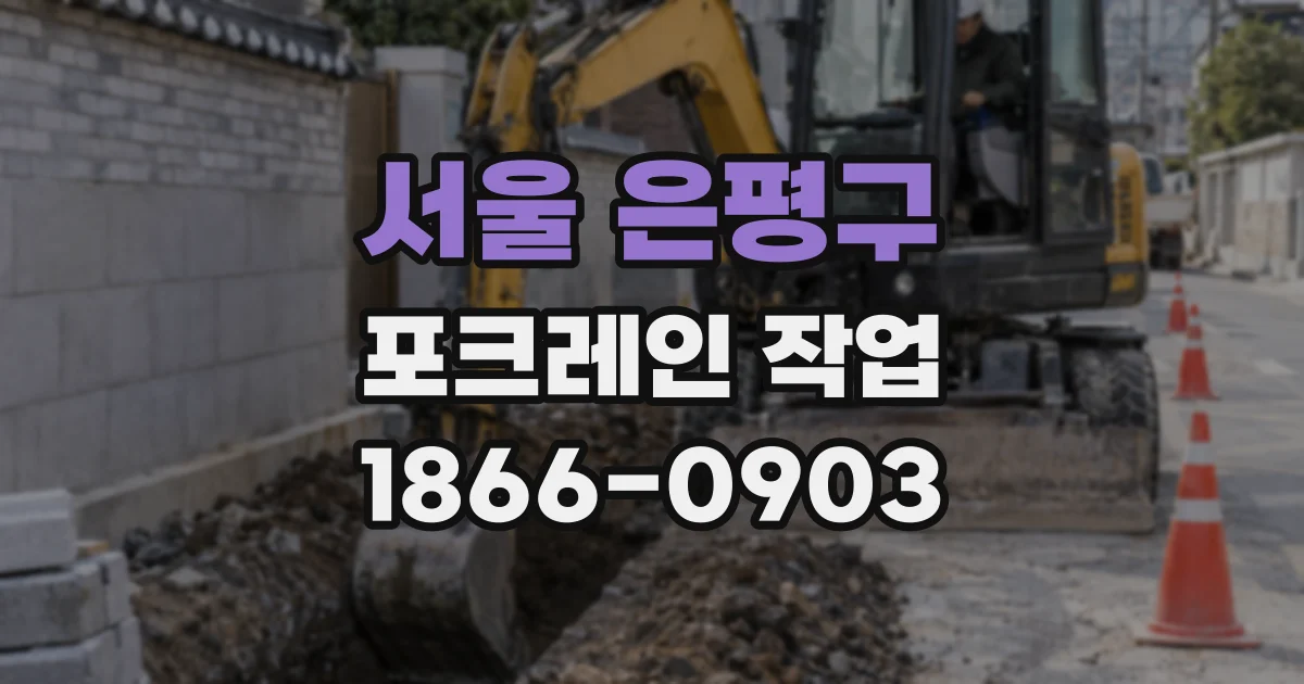 서울 은평구 포크레인 작업