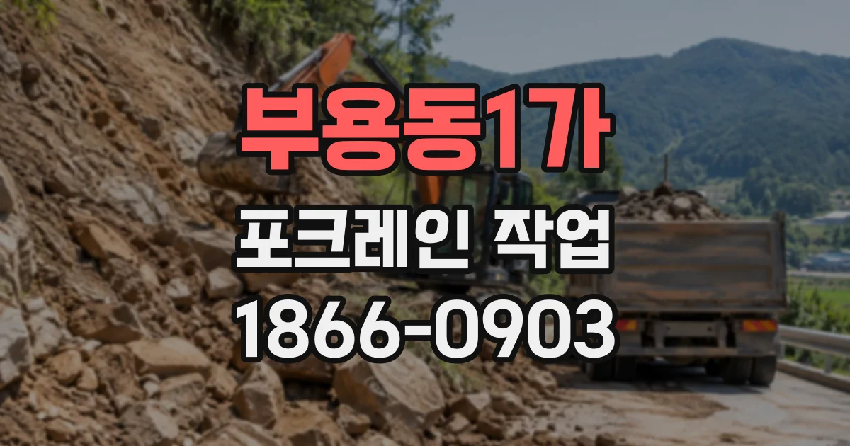 부용동1가 포크레인작업