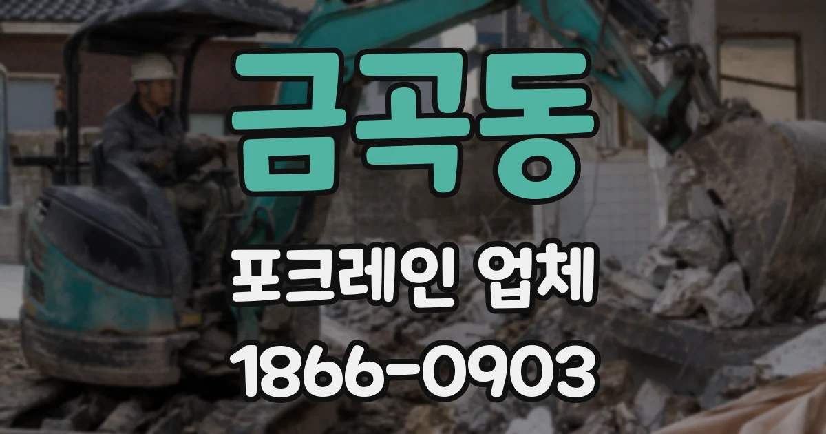 금곡동 포크레인 업체