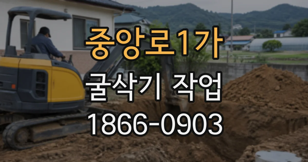 중앙로1가 굴삭기작업