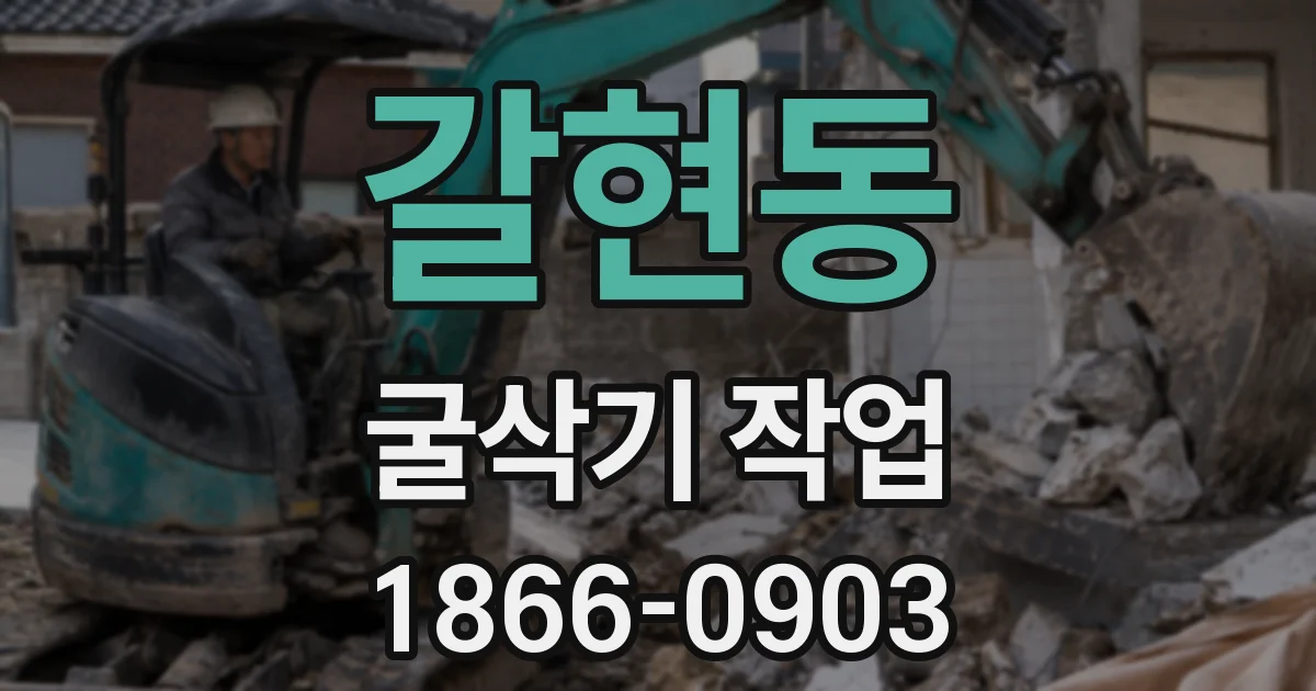갈현동 굴삭기 작업
