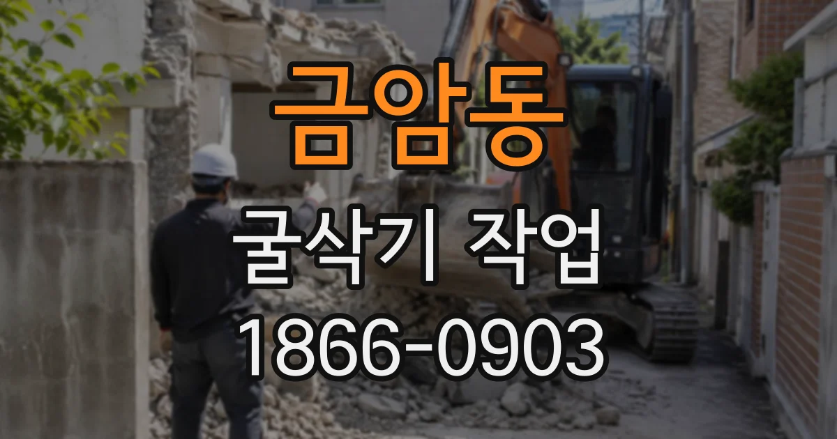 금암동 굴삭기작업