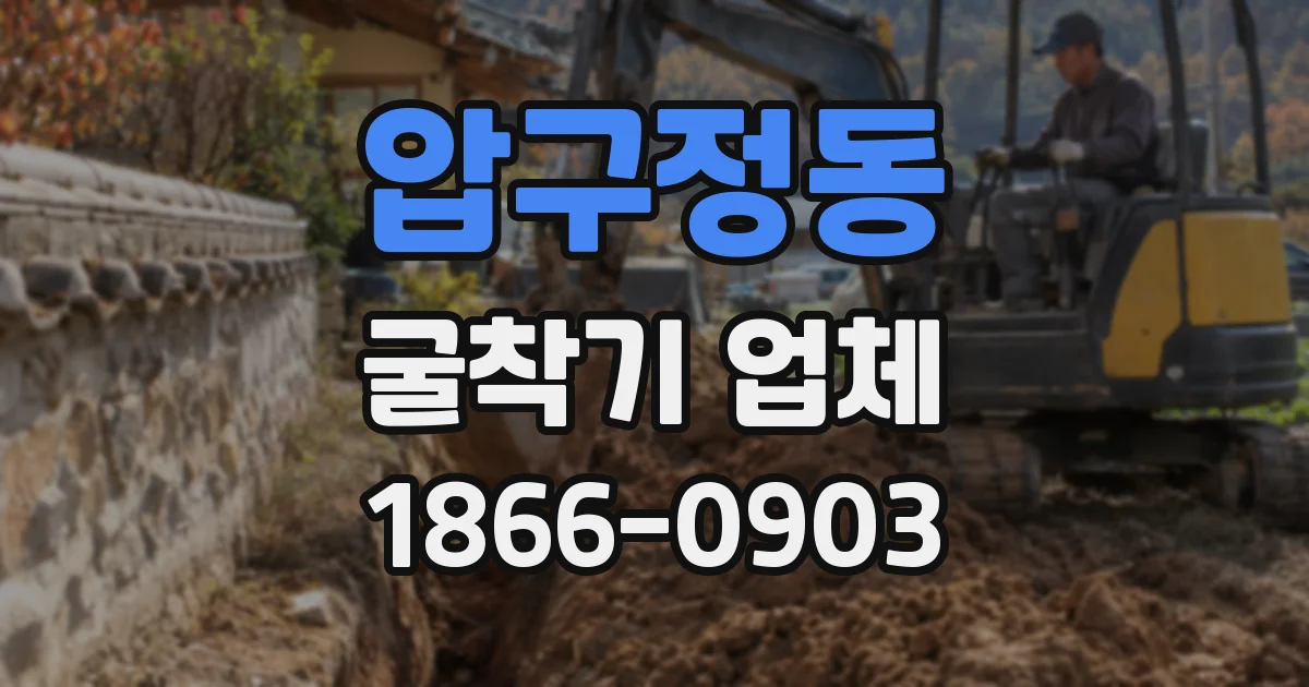 압구정동 굴착기 업체
