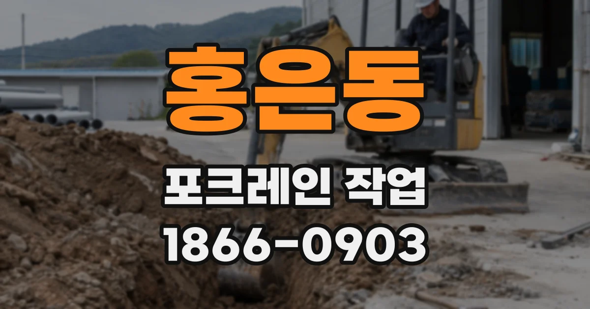 홍은동 포크레인 작업