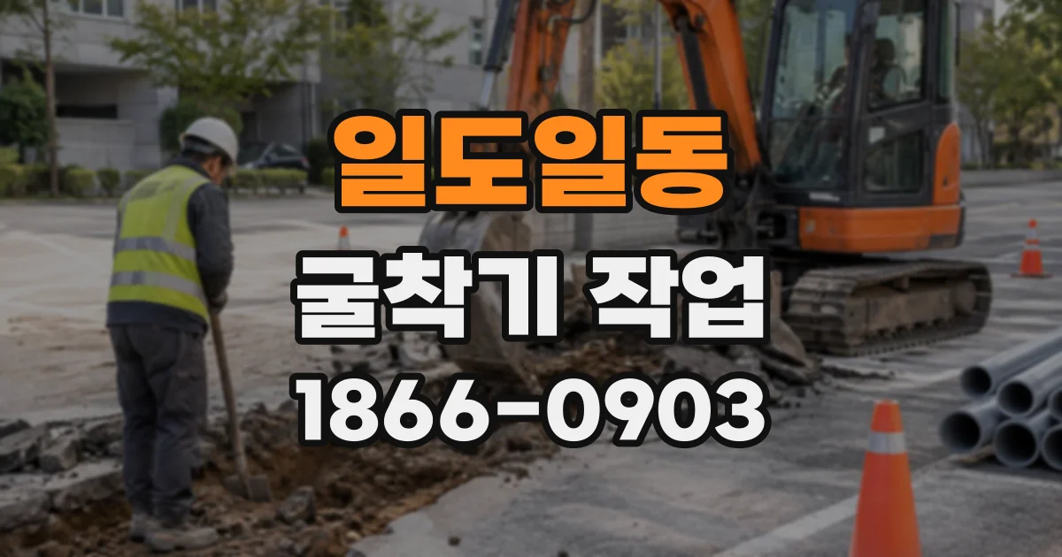 일도일동 굴착기작업