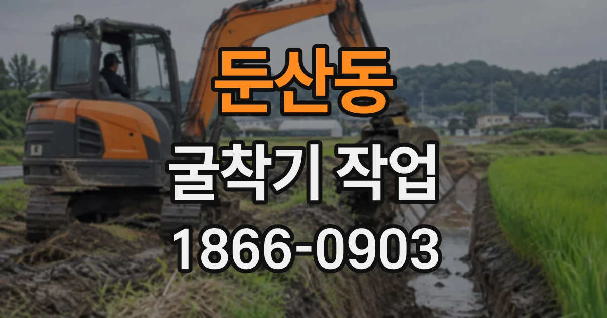 둔산동 굴착기작업