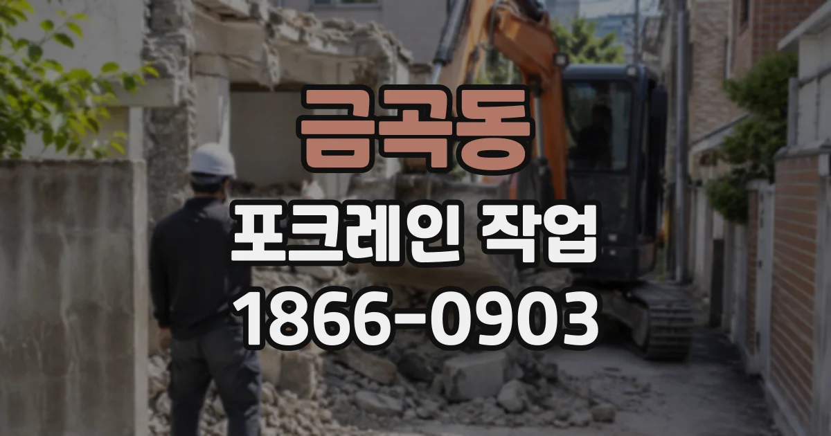 금곡동 포크레인작업