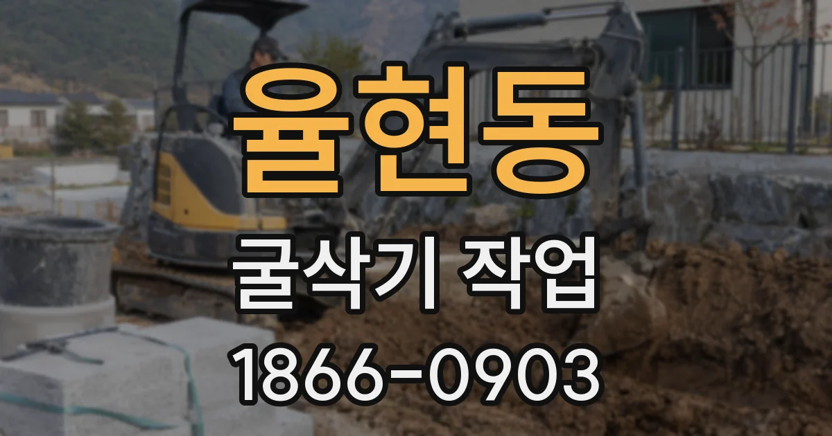 율현동 굴삭기 작업