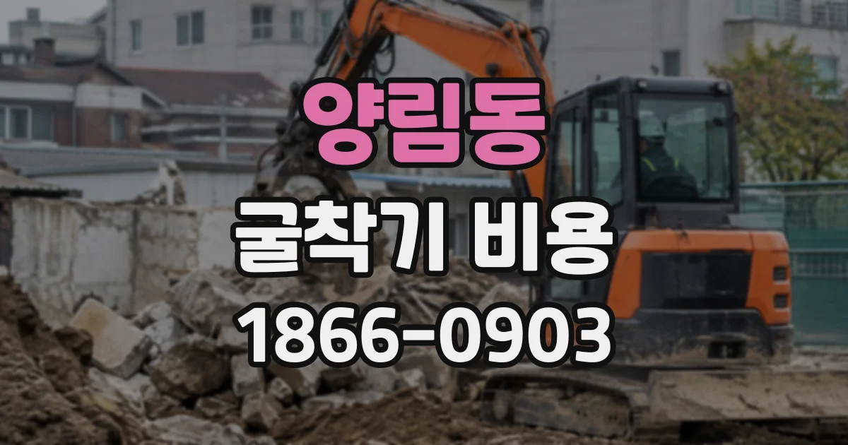 양림동 굴착기비용