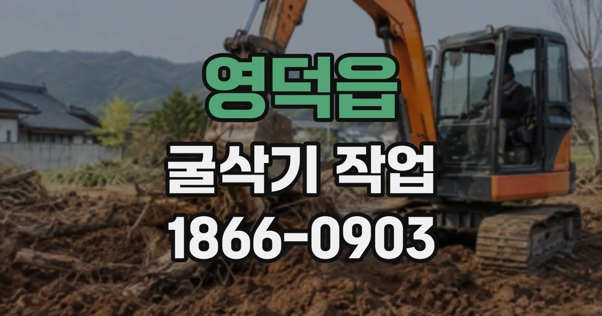 영덕읍 굴삭기작업