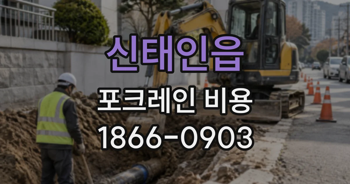 신태인읍 포크레인비용