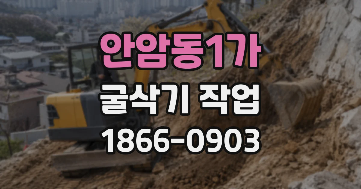 안암동1가 굴삭기 작업