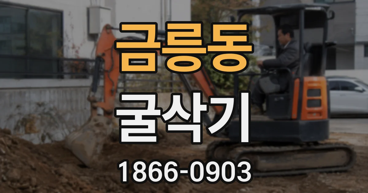 금릉동 굴삭기