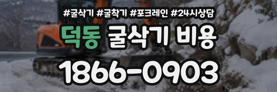 덕동 굴삭기비용 상담 전화 1866-0903