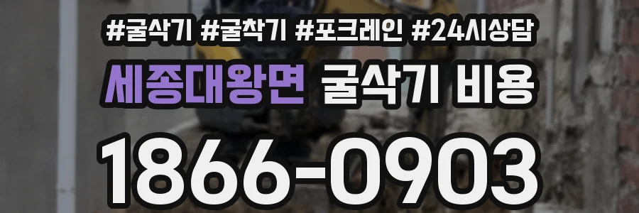 세종대왕면 굴삭기 비용