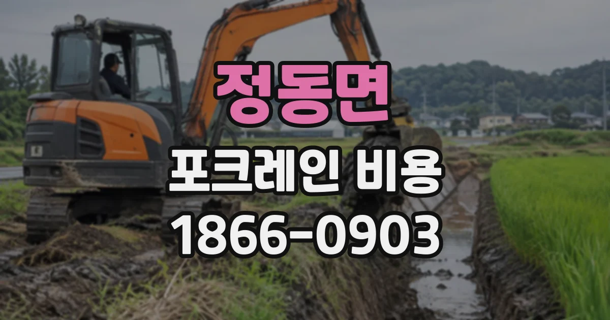 정동면 포크레인비용