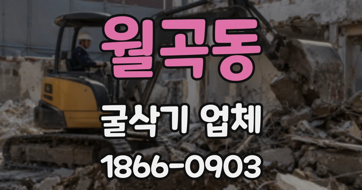 월곡동 굴삭기 업체