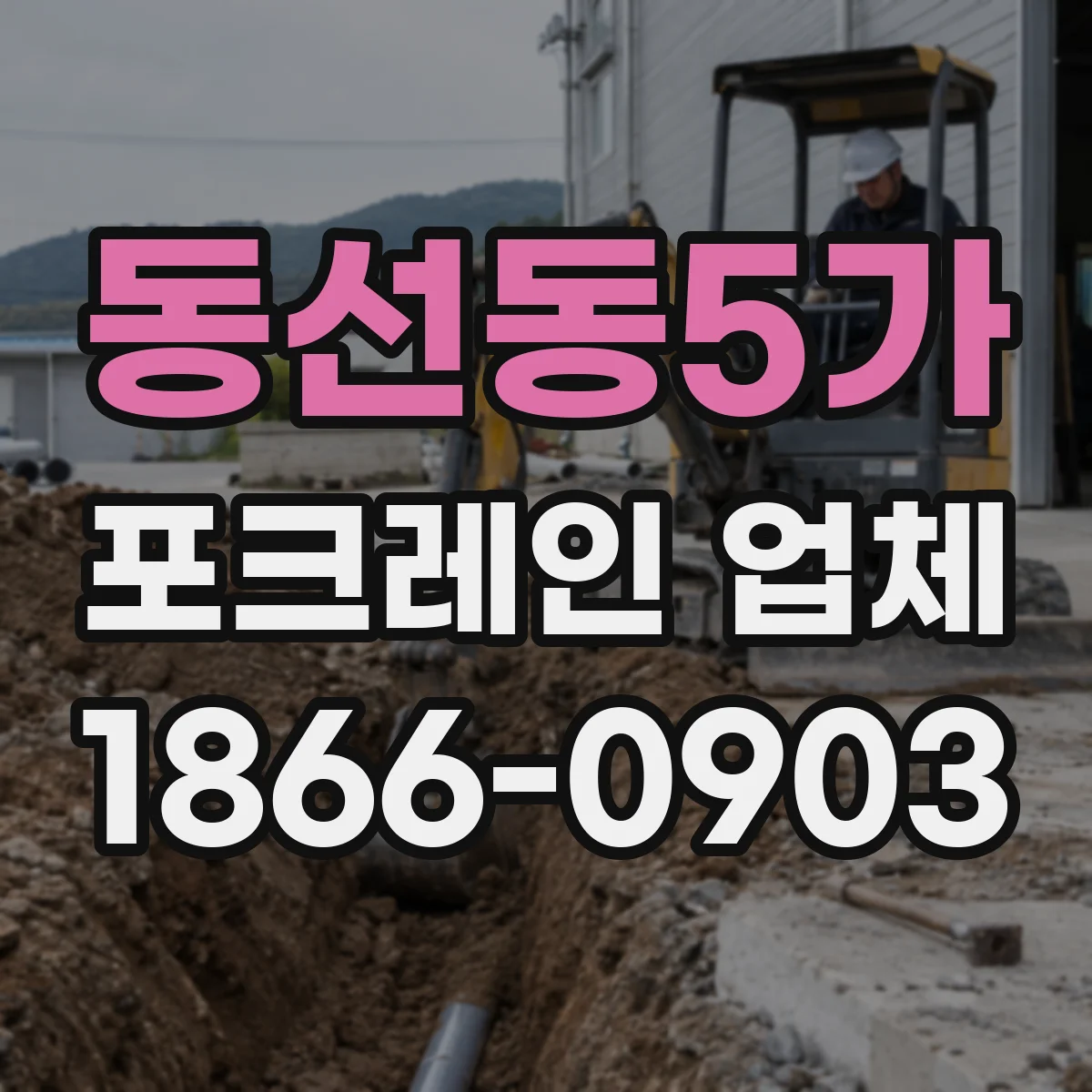 동선동5가 포크레인 업체