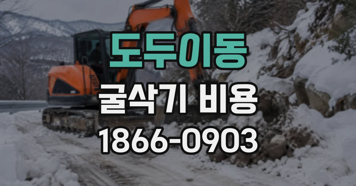 도두이동 굴삭기비용