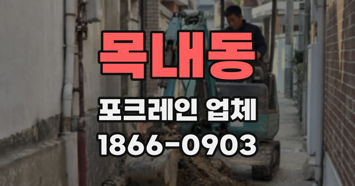 목내동 포크레인 업체