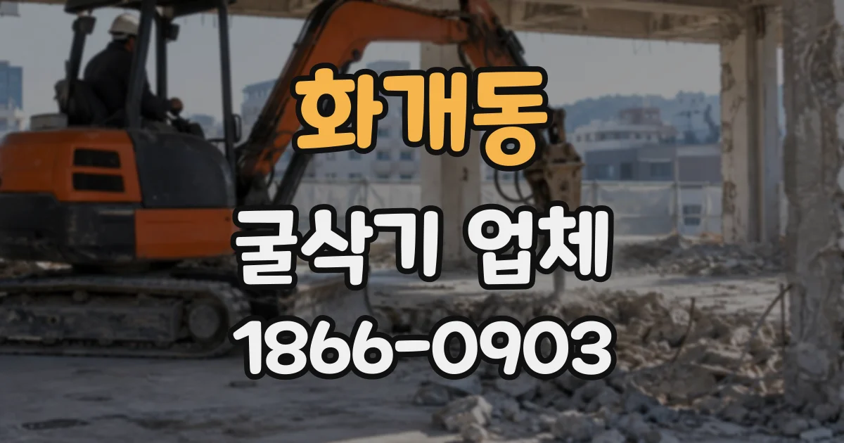 화개동 굴삭기업체