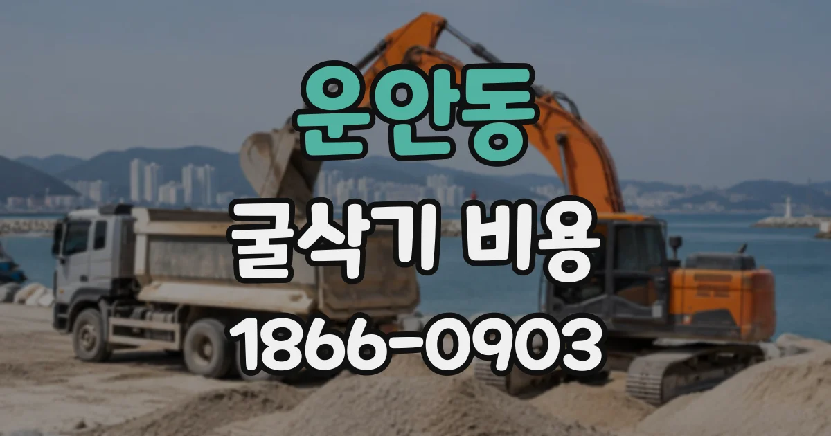 운안동 굴삭기비용