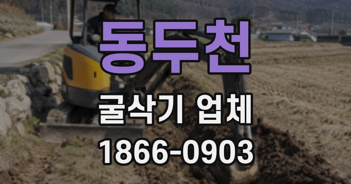 동두천 굴삭기 업체